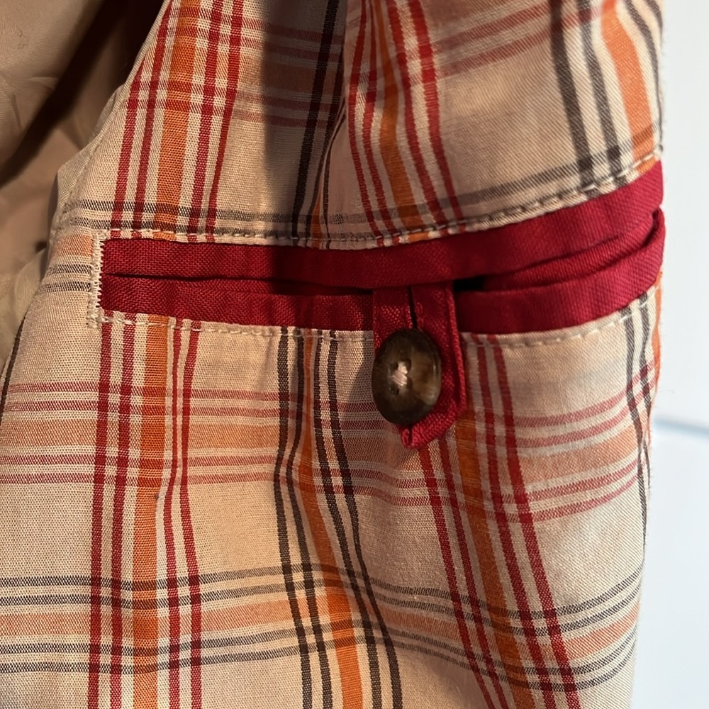 L.L.Bean Chore Coat Barn Jacket Size M Brick Red Corduroy Collar 100% Cotton - Picture 9 of 15